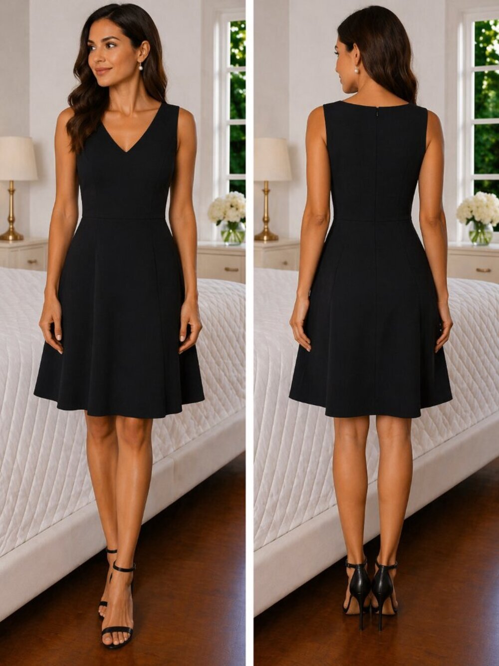 Cynthia Rowley Black Classic A-Line Dress $199